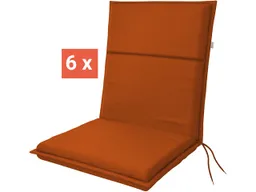 Doppler doppler Auflage "LIFE" für Niederlehner, 6er-Pack, 100x48x4 cm, Polyester, orange – Produktbild 1 von 1