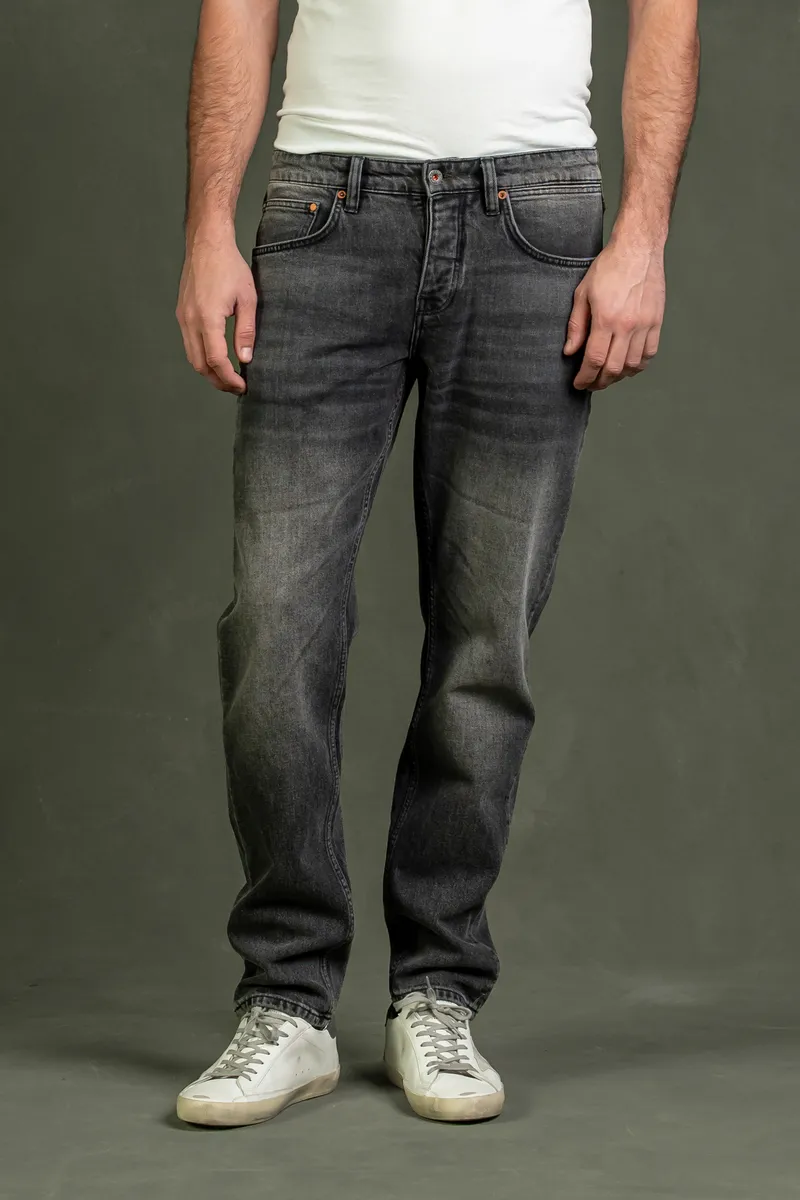 Kuyichi Kuyichi Herren vegan Jeans Jim Regular Slim Ash Riff, Schwarz, – Produktbild 2 von 2