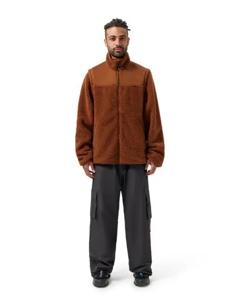 Maium Maium Teddy Cardigan - Unisex Fleece Jacke aus recycling PET-Flaschen, Braun (brick brown), – Produktbild 2 von 2