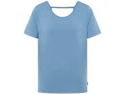 Tranquillo tranquillo Bio-Damen-T-Shirt mit Rückendetail, steel, Gr. L – Produktbild 1 von 1
