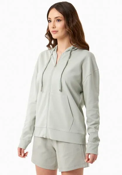 ORGANICATION ORGANICATION Sweatjacke aus Bio-Baumwolle, Green moss, – Produktbild 3 von 4