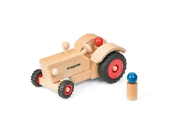 Fagus Fagus Lenkbarer Traktor aus massivem Buchenholz Länge 24 cm – Produktbild 1 von 1