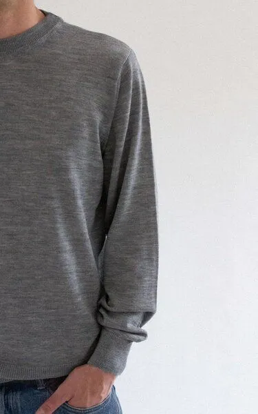 Kopyto Kopyto JENOT - Klassischer Herrenpullover 100% Merinowolle Mulesingfrei RWS, Grau, – Produktbild 3 von 4