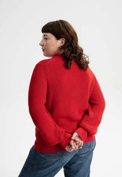 MELA Strickpullover RIYA | von MELA | Fairtrade & GOTS zertifiziert, Granatapfel, – Produktbild 1 von 4