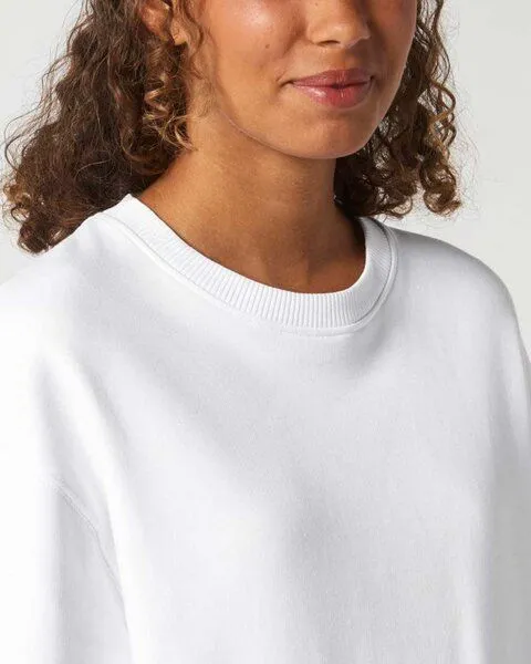 YTWOO YTWOO Lässiges Sweatshirt in Bio-Qualität, Pullover, Sweater, Unisex, Weiss, – Produktbild 4 von 4