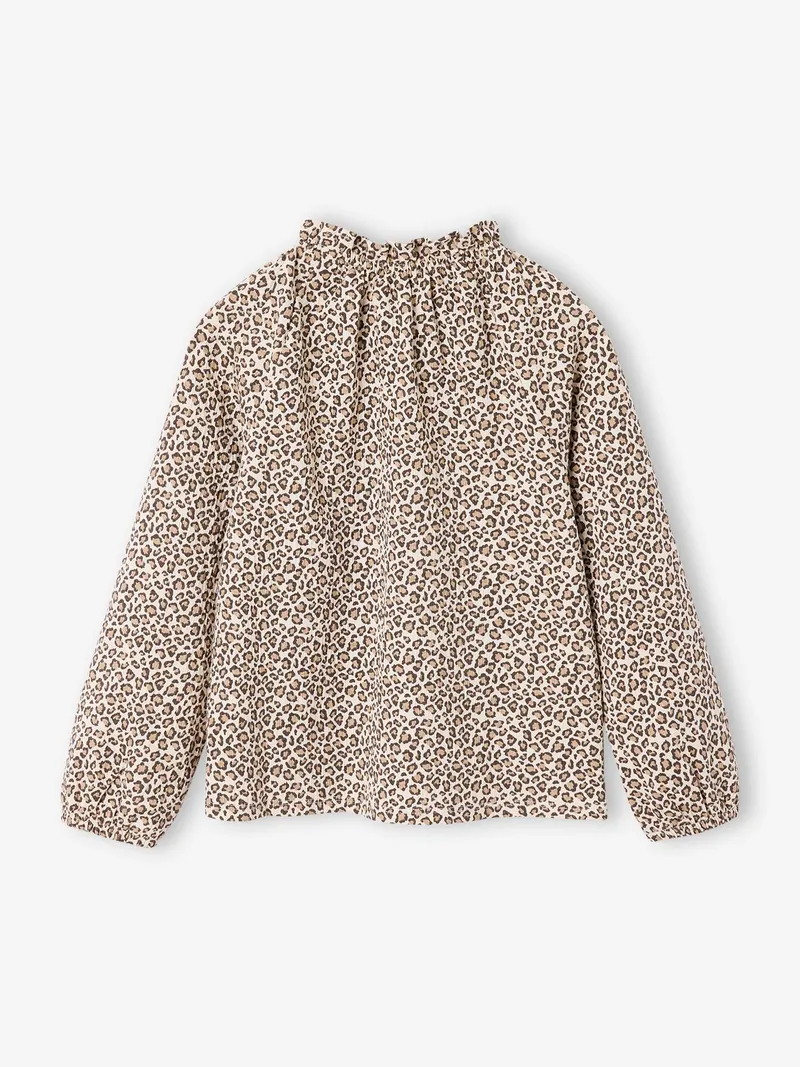 Vertbaudet Mädchen Langarm-Blusenshirt mit Rüschenkragen vanille, Vanille, – Produktbild 4 von 4