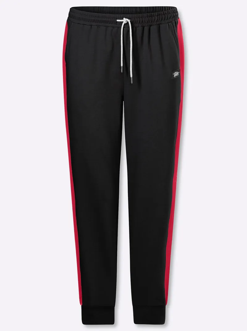 Catamaran Sports Freizeithose schwarz-rot, Schwarz-rot, – Produktbild 1 von 2