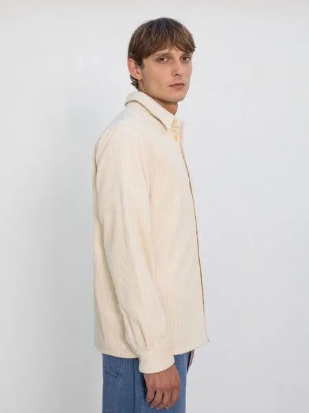 Rotholz Rotholz Kord Hemd - Casual Shirt - aus biologisch angebauter Baumwolle, White sand (beige), – Produktbild 3 von 4