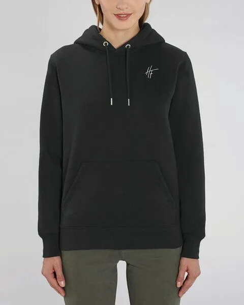 Human Family Human Family Bio Unisex Basic Hoodie - "HF", Schwarz, – Produktbild 3 von 4