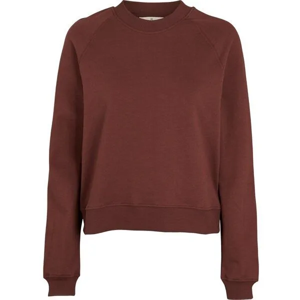 Basic Apparel Basic Apparel Sweat-Pullover MAJE aus Bio-Baumwolle, Rotbraun (bitter chocolate), – Produktbild 1 von 3