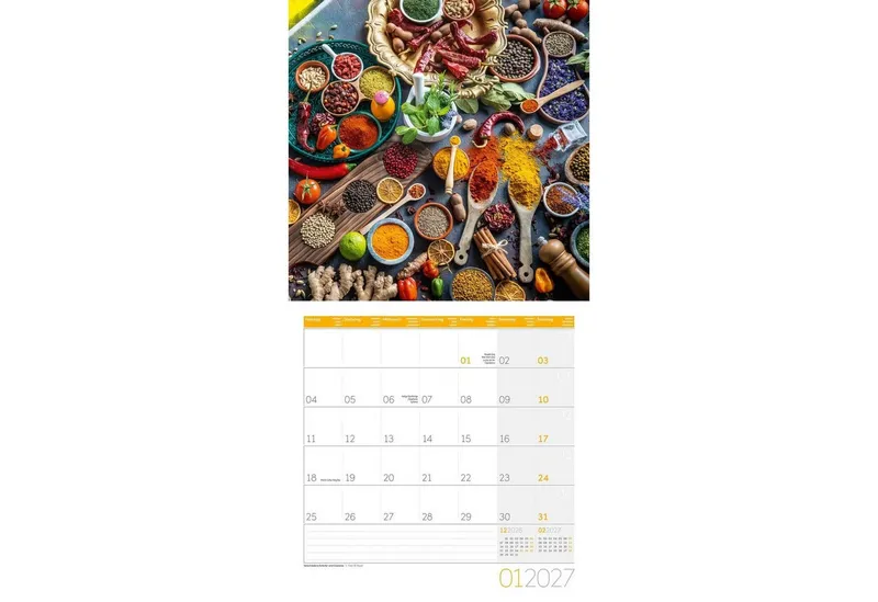 Ackermann Wandkalender Food Kalender 2027 - 30x30 - Art12 – Produktbild 2 von 3