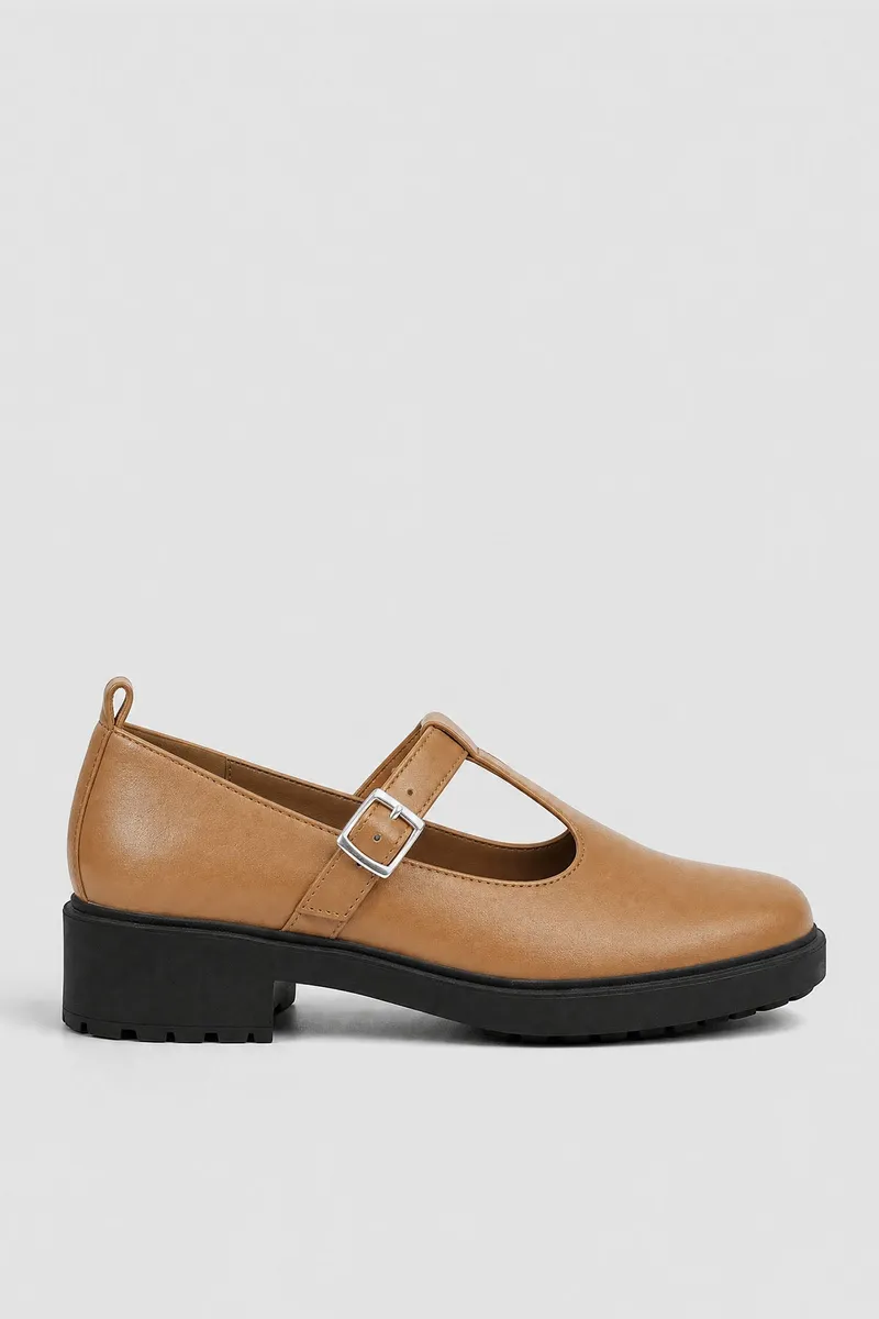 BOHEMA BOHEMA Damen vegan Schuhe Mary Jane Curtsy Kamelbraun, Braun, – Produktbild 2 von 2