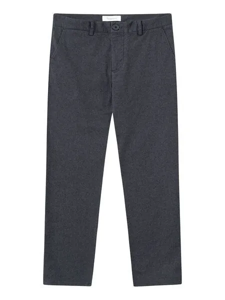 KnowledgeCotton Apparel KnowledgeCotton Apparel Chinohose - CHUCK regular flannel - aus Bio-Baumwolle, Grau (gray pinstripe), – Produktbild 6 von 6