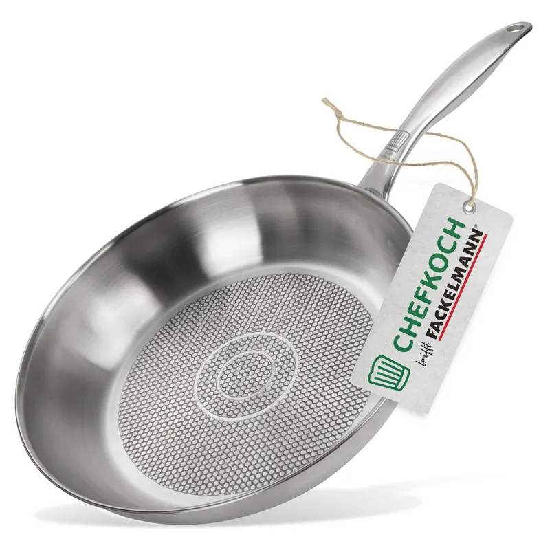 Chefkoch trifft Fackelmann Chefkoch trifft Fackelmann Bratpfanne München, Ø28cm, Edelstahl – Produktbild 1 von 3