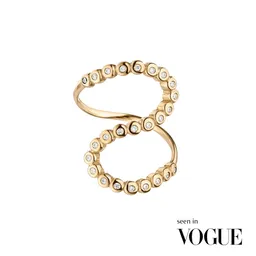 Maren Jewellery Wave Ring - 54 / 18K Gelbgold & Labordiamanten – Produktbild 1 von 1