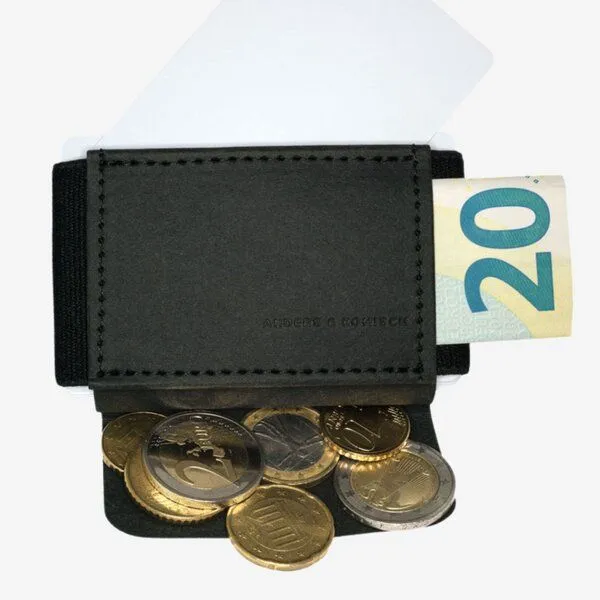 ANDERS & KOMISCH ANDERS & KOMISCH Kleiner Geldbeutel mit Münzfach - MINI PRO Wallet, Schwarz, – Produktbild 4 von 4