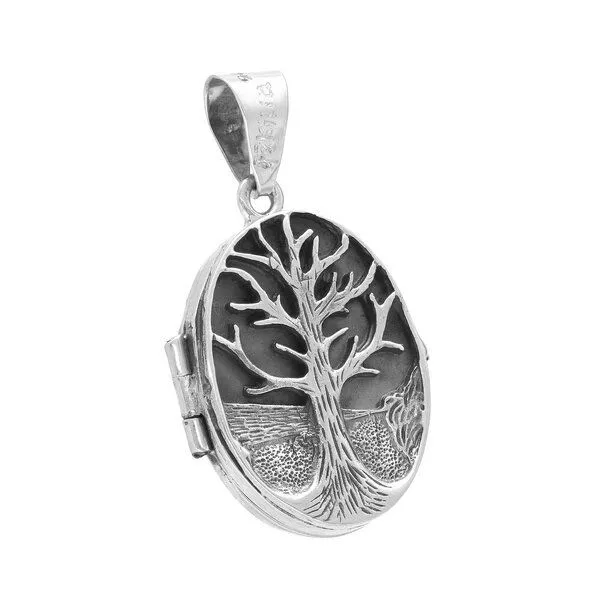 pakilia pakilia Silber Kette Lebensbaum Medaillon Fair-Trade und handmade – Produktbild 3 von 4