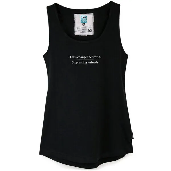 Gary Mash GARY MASH Tanktop Alex Let’s change the world aus Bio-Baumwolle, Schwarz, – Produktbild 1 von 4