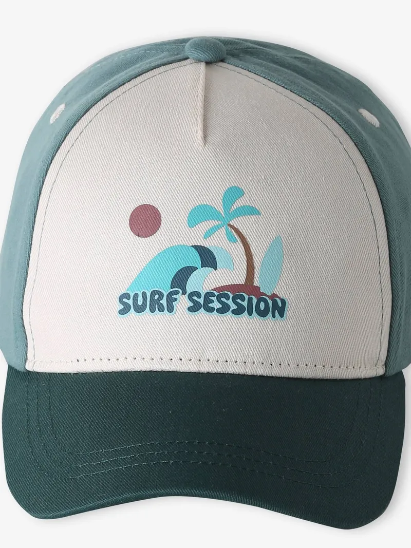 Vertbaudet Baumwollcap SURF SESSION Jungen salbei, Salbeigrün, – Produktbild 3 von 3