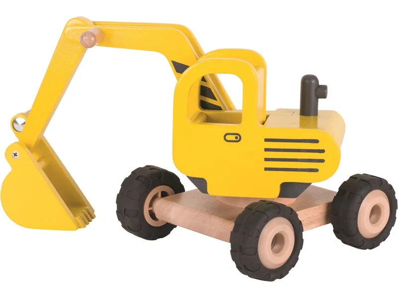 Goki goki Bagger aus Holz 20 x 17 x 25 cm, Gelb, – Produktbild 1 von 2