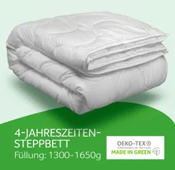 John Cotton Microfaserbettdecke Julia, Bettdecken für Sommer und Winter, Füllung: Polyester, Bezug: 100% Polyester, Bettdecke 135x200 cm, 155x220 cm, Made in Green, Decke – Produktbild 1 von 1