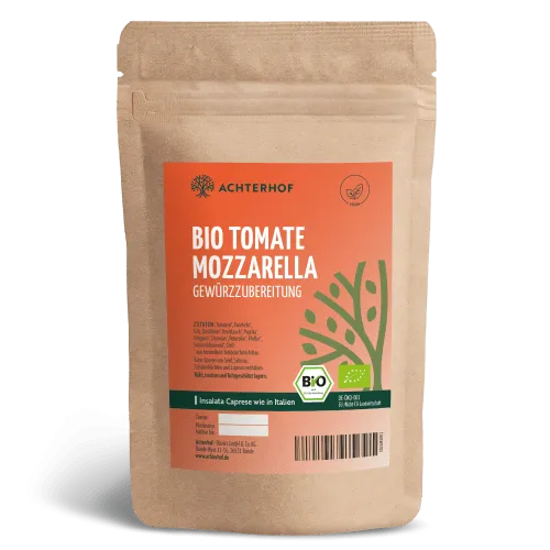 vom Achterhof Tomate Mozzarella Gewürzzubereitung Bio (100g) – Produktbild 2 von 2