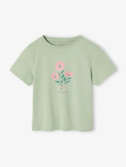 Vertbaudet T-Shirt Mädchen mit Print BASIC salbei – Produktbild 1 von 1