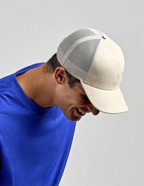 Atlantis Headwear Atlantis Headwear Damen / Herren Netz Cap kombiniert mit Wildlederoptik, Burgundy, – Produktbild 1 von 5