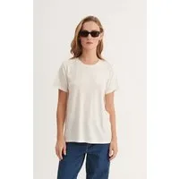 Basic Apparel Basic Apparel T-Shirt JOLANDA aus Tencel, Weiß (off-white), – Produktbild 1 von 1