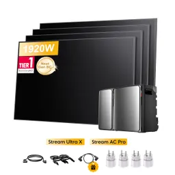 EcoFlow EcoFlow Stream Ultra X, All-in-One Speicher für Balkonkraftwerke, mit 4 x 480Wp Sunpro BC Bifazial Full Black Solarmodul, by Powerness - Stream Ultra X + Stream AC Pro | 5760Wh / 4 x Smart Plug / Selbstabholung – Produktbild 1 von 1