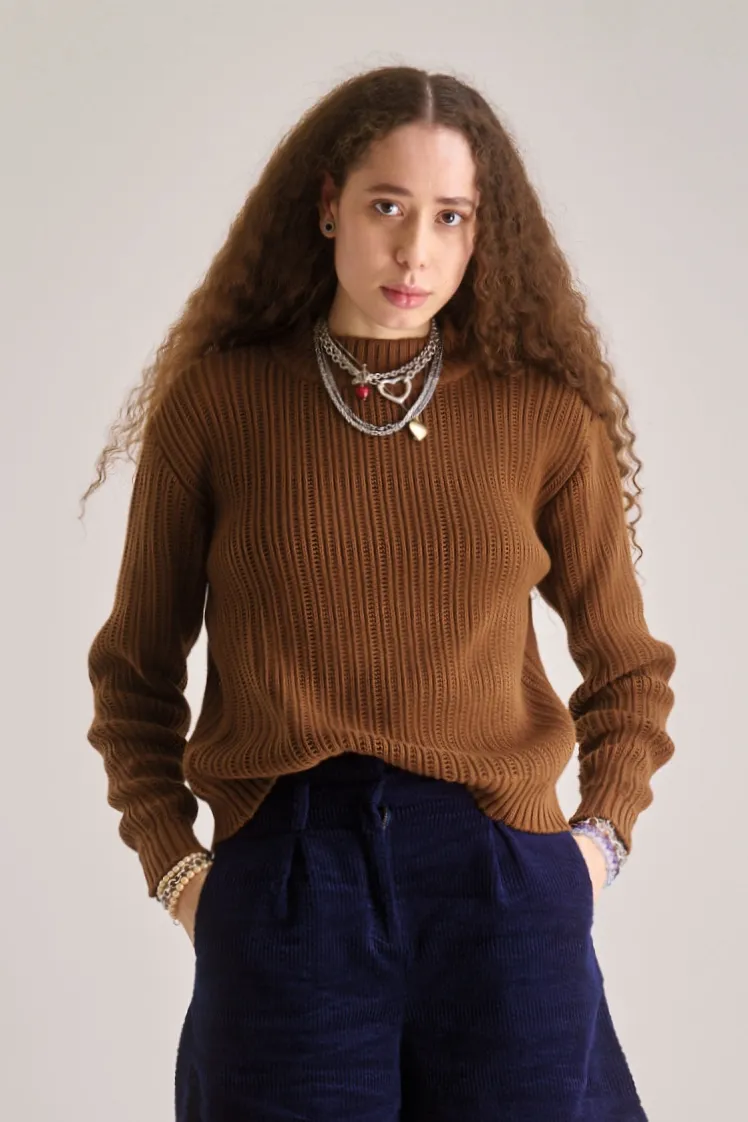 KOMODO KOMODO Damen vegan Pullover Posey Haselnuss, Braun, – Produktbild 2 von 2