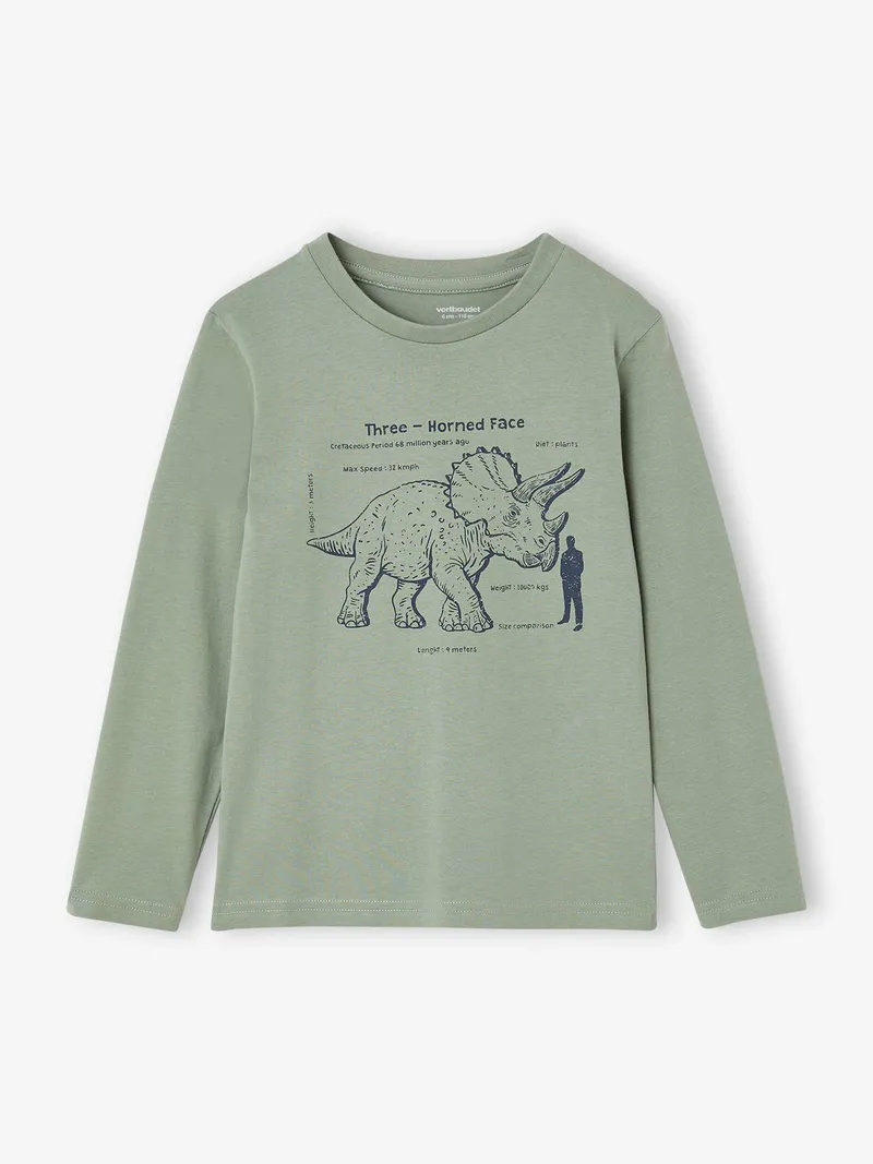 Vertbaudet 3er-Pack Shirts Jungen BASIC salbei, Salbeigrün, – Produktbild 2 von 4