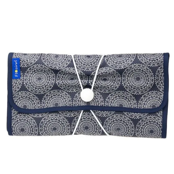 Flosinn Flosinn Wickeltasche Wickelunterlage Wickelclutch abwischbar, Dunkelblau, – Produktbild 1 von 4