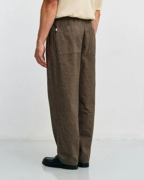 Rotholz Rotholz Weite Bundfaltenhose Bio Baumwolle, Braun, – Produktbild 7 von 8