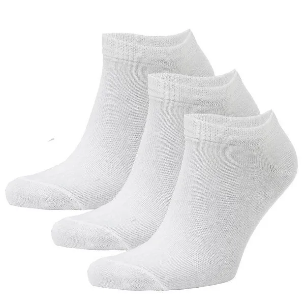 Opi & Max Opi & Max 3er Set 98% Biobaumwoll Sneaker Socke Herren Damen, Weiss, – Produktbild 1 von 4