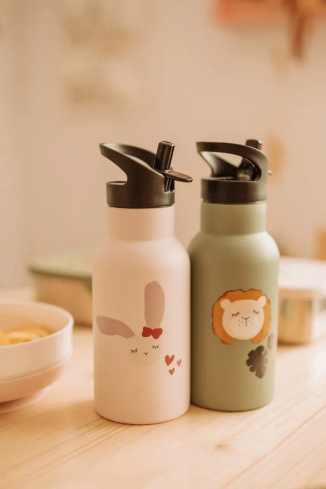 Kikadu Kikadu Kinder Edelstahl Trinkflasche Löwe Maße 20 x 7 cm, 350 ml, Grün, – Produktbild 5 von 6