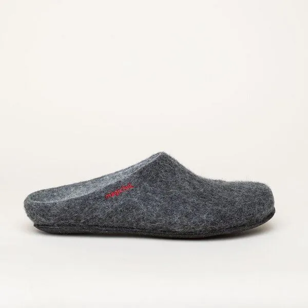 Magicfelt Magicfelt Filz-Hausschuh 709 aus 100% Merino-Wolle für Damen & Herren, Anthrazit, – Produktbild 5 von 5