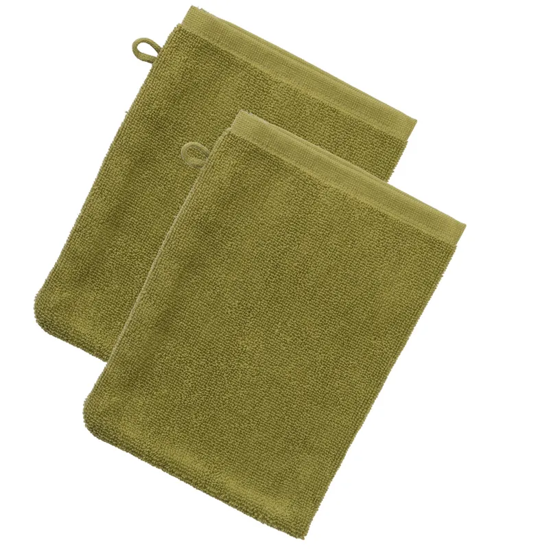 Living Crafts LIVING CRAFTS - Home Waschhandschuh, 2er-Pack - Khaki (100% Bio-Baumwolle), Nachhaltige Mode, Bio Bekleidung, Khaki, – Produktbild 1 von 3