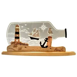 Weigla® Holzkunst Weigla® Holzkunst Die Motivleuchte „Maritim- Flaschenpost - tolle Deko – Produktbild 1 von 1