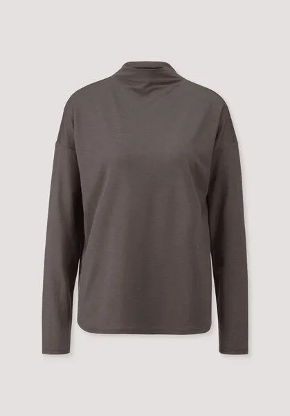 hessnatur hessnatur Longsleeve Oversize aus reiner Bio-Merinowolle, Dunkles mauve, – Produktbild 4 von 4