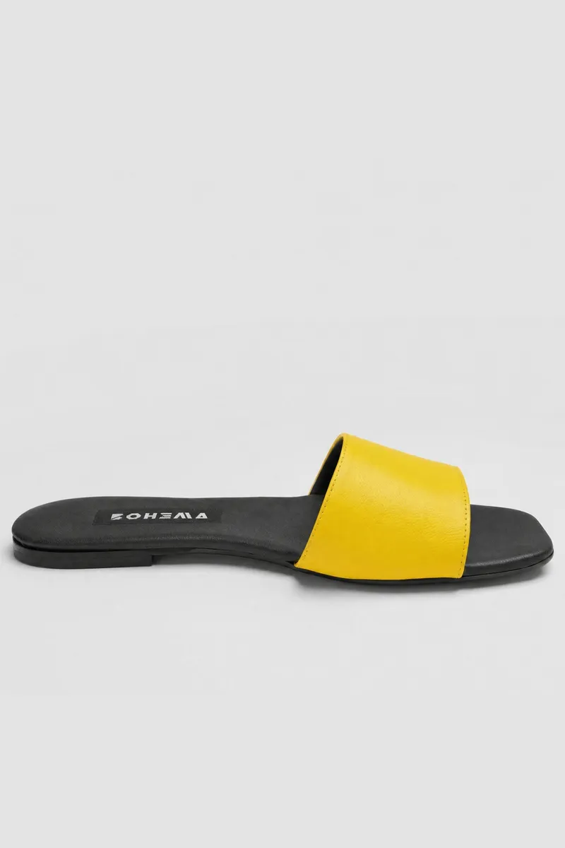 BOHEMA BOHEMA Damen vegan Slides Mellow Yellow, Gelb, – Produktbild 2 von 2
