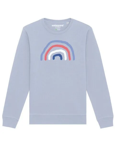 watapparel watapparel Sweatshirt Unisex Regenbogen, Serene blue, – Produktbild 1 von 3