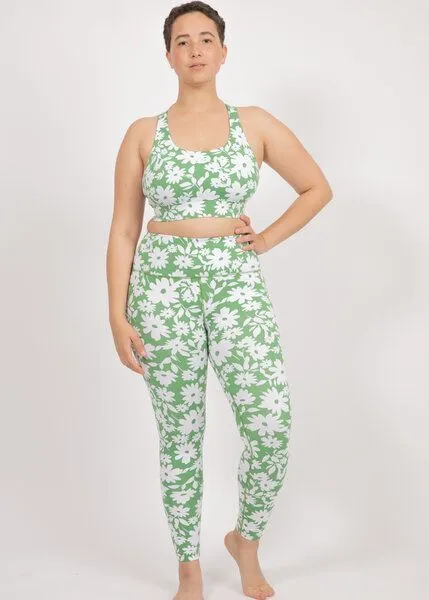 boochen boochen Surf & Yoga Highwaist Leggings mit Moonflower Print, Green moonflower (grün), – Produktbild 4 von 4