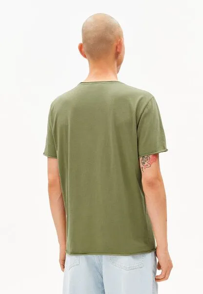ARMEDANGELS ARMEDANGELS JAAMES BRUSHED Herren T-Shirt aus Bio-Baumwolle, Fatigue green, – Produktbild 2 von 4