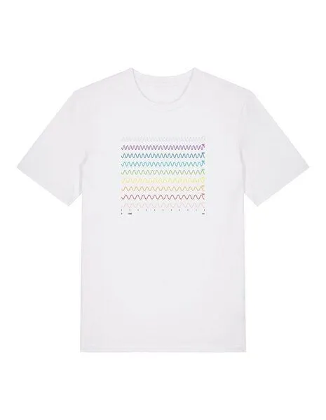 UNIPOLAR UNIPOLAR Physik T-Shirt aus Bio-Baumwolle Modell: Wellenlänge, White, – Produktbild 6 von 7