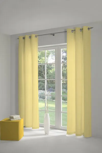 Nature by Adam Nature by Adam Vorhang aus 100% Bio-Baumwolle - Made in Germany - Graphic Ventus light, Gelb, – Produktbild 6 von 7