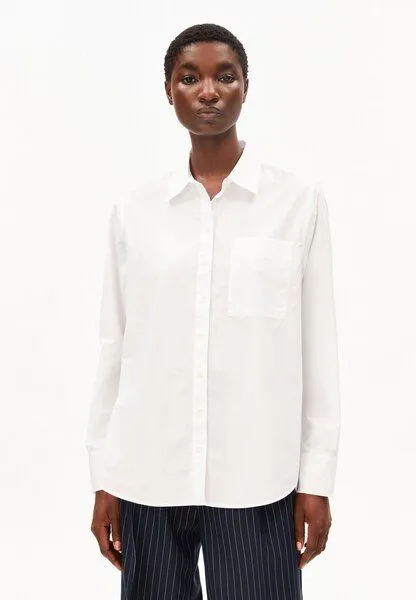 ARMEDANGELS ARMEDANGELS LOOSE POPLIN Damen Bluse aus Bio-Baumwolle, White, – Produktbild 1 von 4