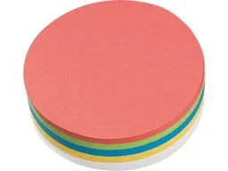 250 Blatt Moderatorenpapier Kreise 14cm (farbig sortiert) – Produktbild 1 von 1