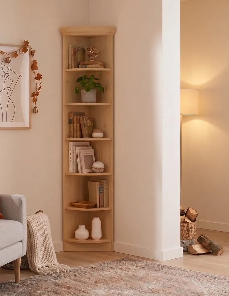 OTTO home Anbauregal Soeren Abschlussregal Höhen 97 bzw. 220 cm, aus massiver Kiefer, passend für Tiefe 29 cm, FSC®-zertifiziert, Beige, – Produktbild 8 von 8