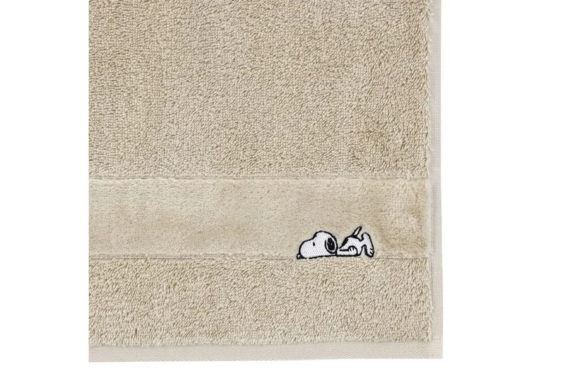 VOSSEN VOSSEN Handtücher PEANUTS Sleepy Snoopy Frottier, 100% Baumwolle (1-St), Beige, – Produktbild 2 von 2